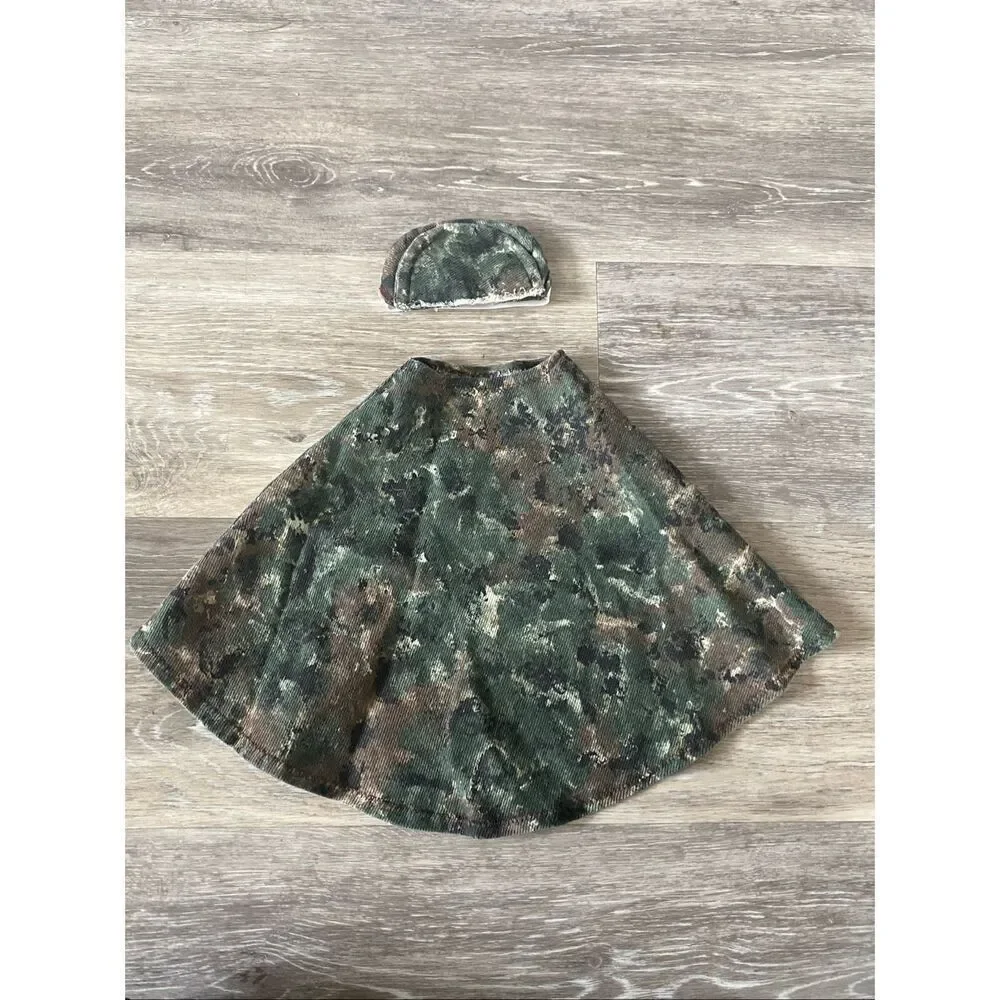 Goose Outfit - Camo Dress with Matching Hat handmade vintage - Picture 1 of 3